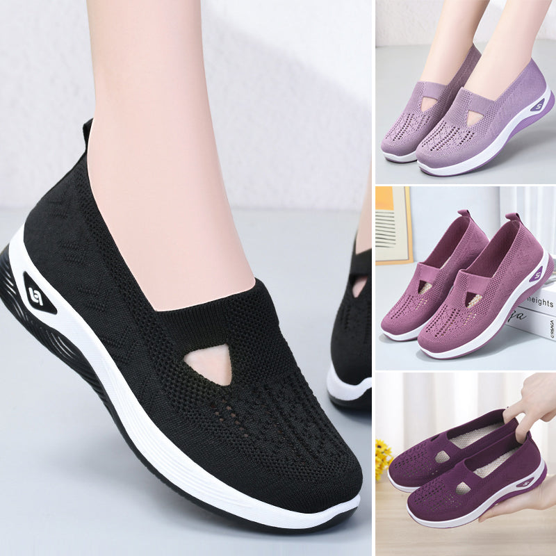 Frauen gewebt orthopädische atmungsaktive weiche Sohle Schuhe