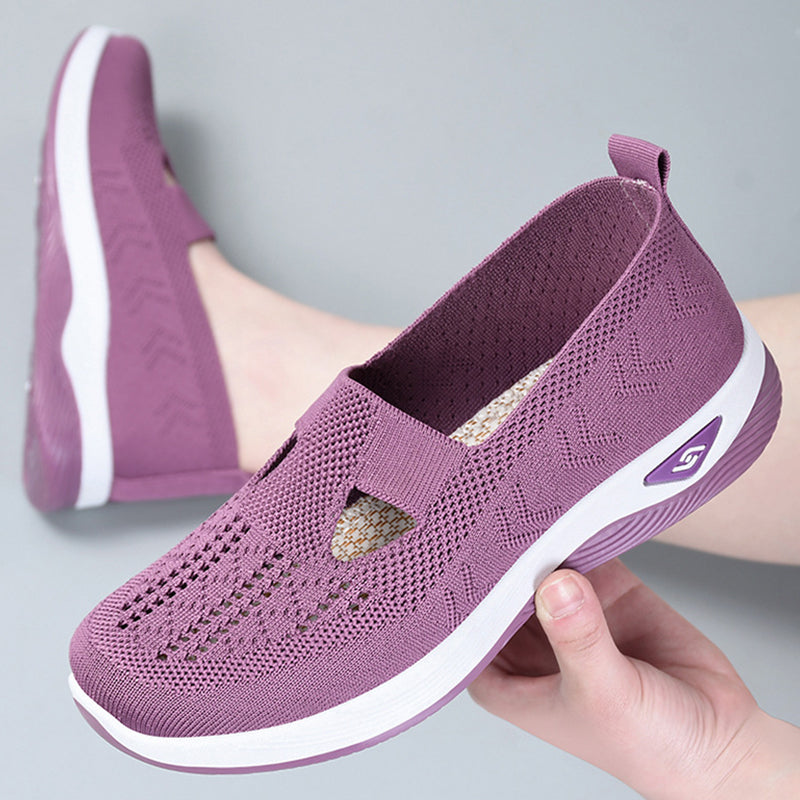 Frauen gewebt orthopädische atmungsaktive weiche Sohle Schuhe