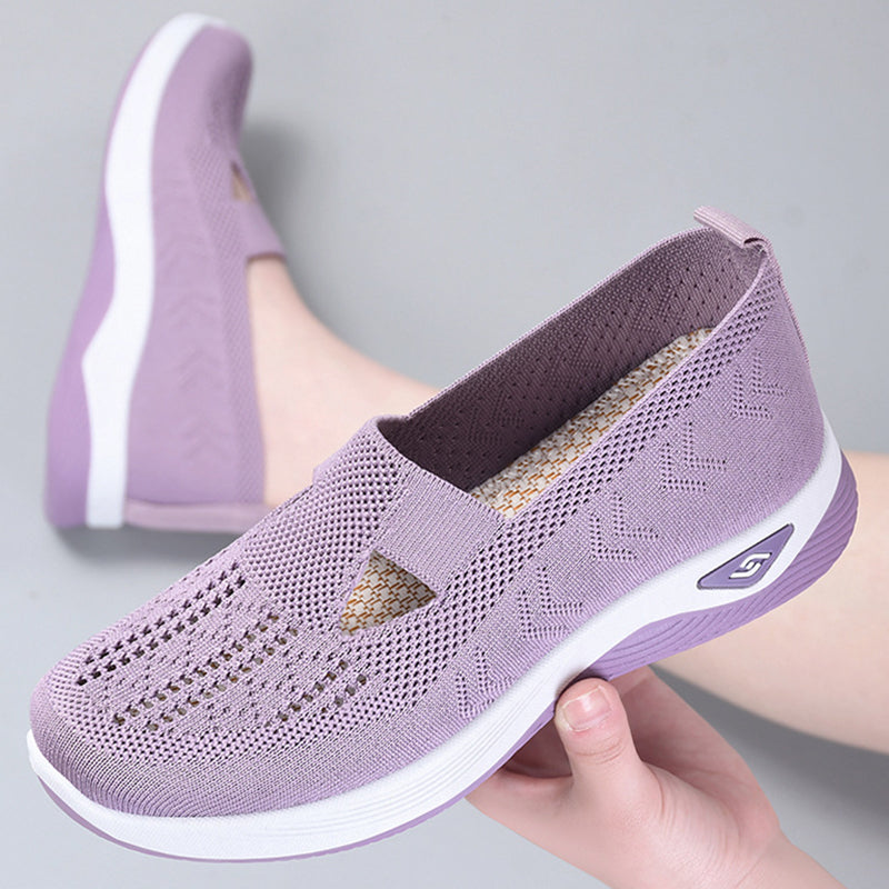 Frauen gewebt orthopädische atmungsaktive weiche Sohle Schuhe