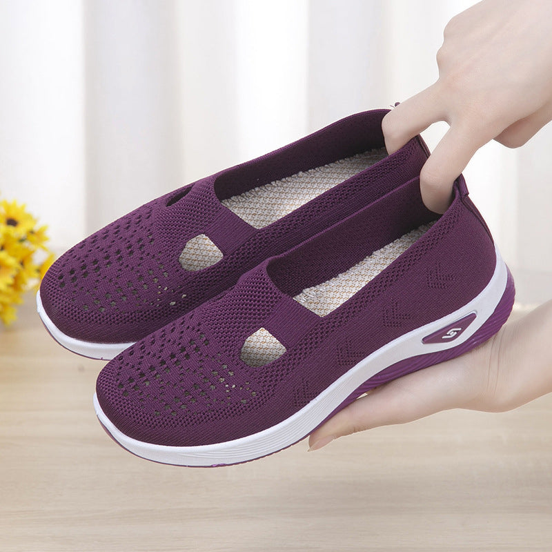 Frauen gewebt orthopädische atmungsaktive weiche Sohle Schuhe