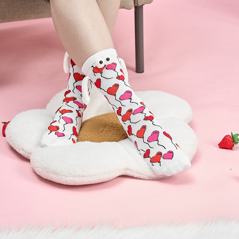 💞🧦Paar Liebe Magnet hält Hände Socken