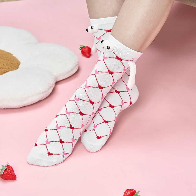 💞🧦Paar Liebe Magnet hält Hände Socken