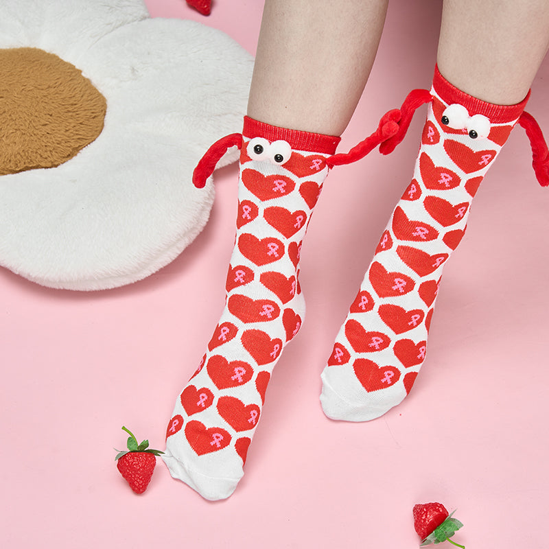 💞🧦Paar Liebe Magnet hält Hände Socken