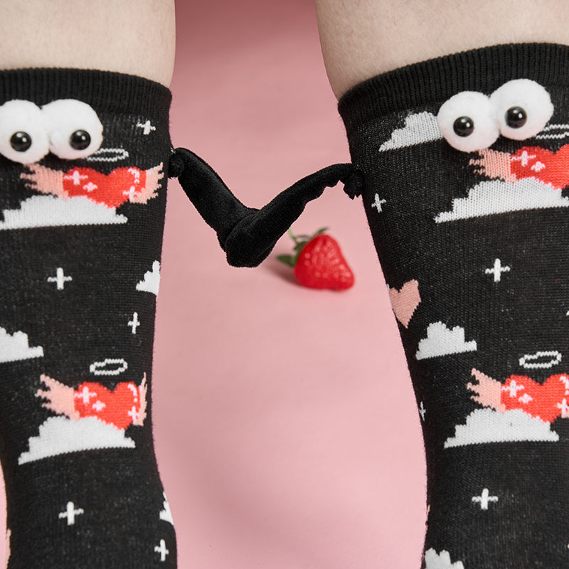 💞🧦Paar Liebe Magnet hält Hände Socken
