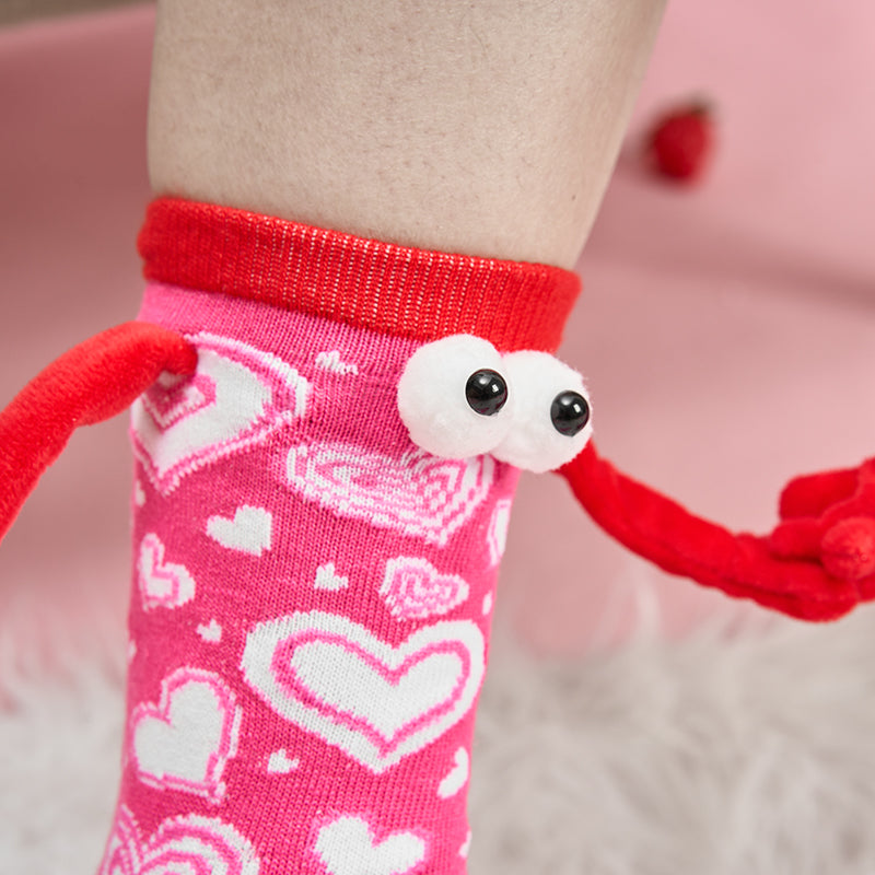 💞🧦Paar Liebe Magnet hält Hände Socken