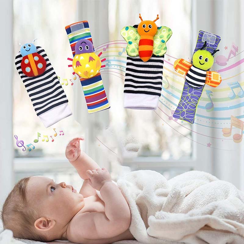 Baby-Lernspielzeug-Rasselsocken