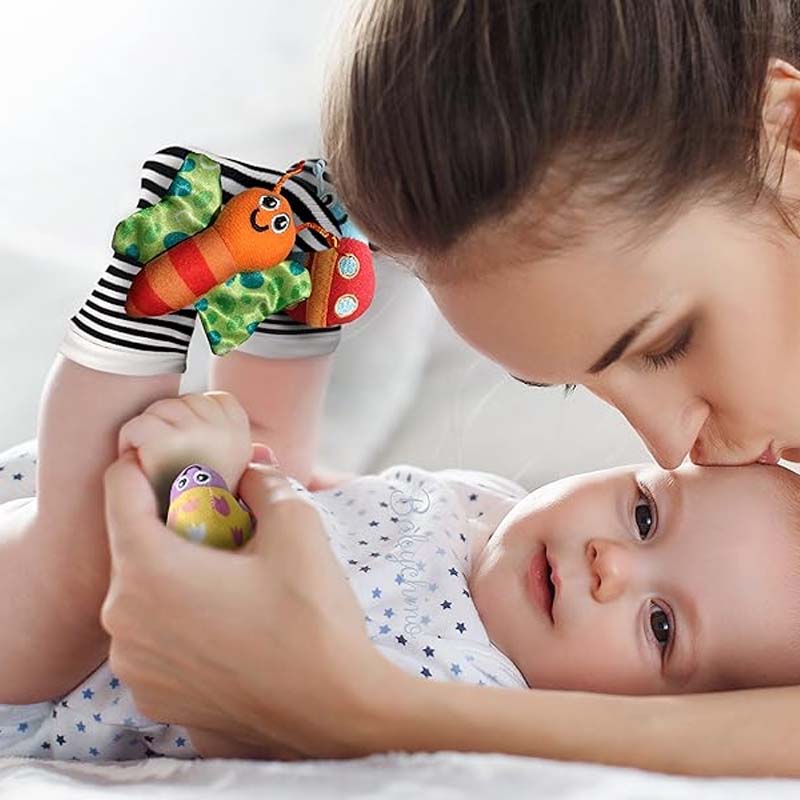 Baby-Lernspielzeug-Rasselsocken