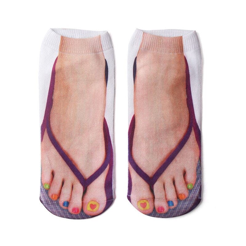 Socken mit Nailart-Print