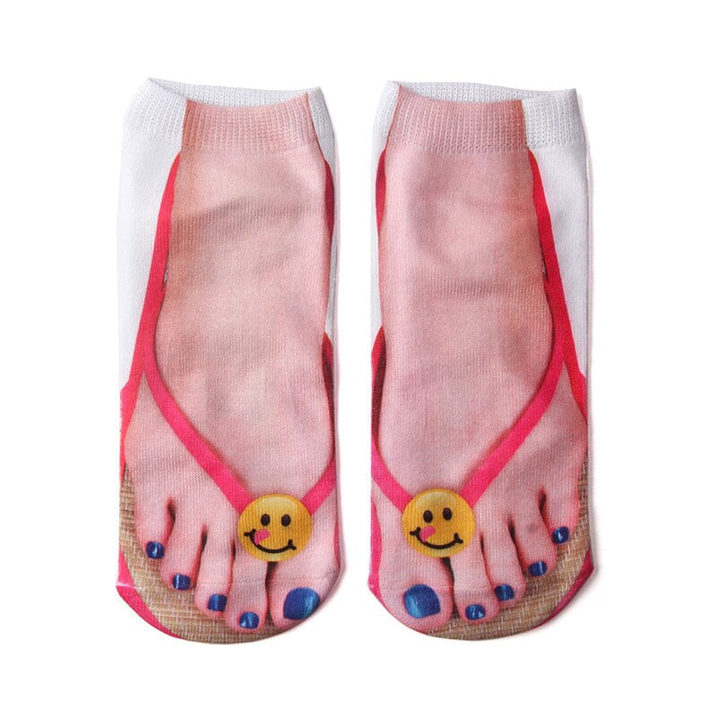 Socken mit Nailart-Print
