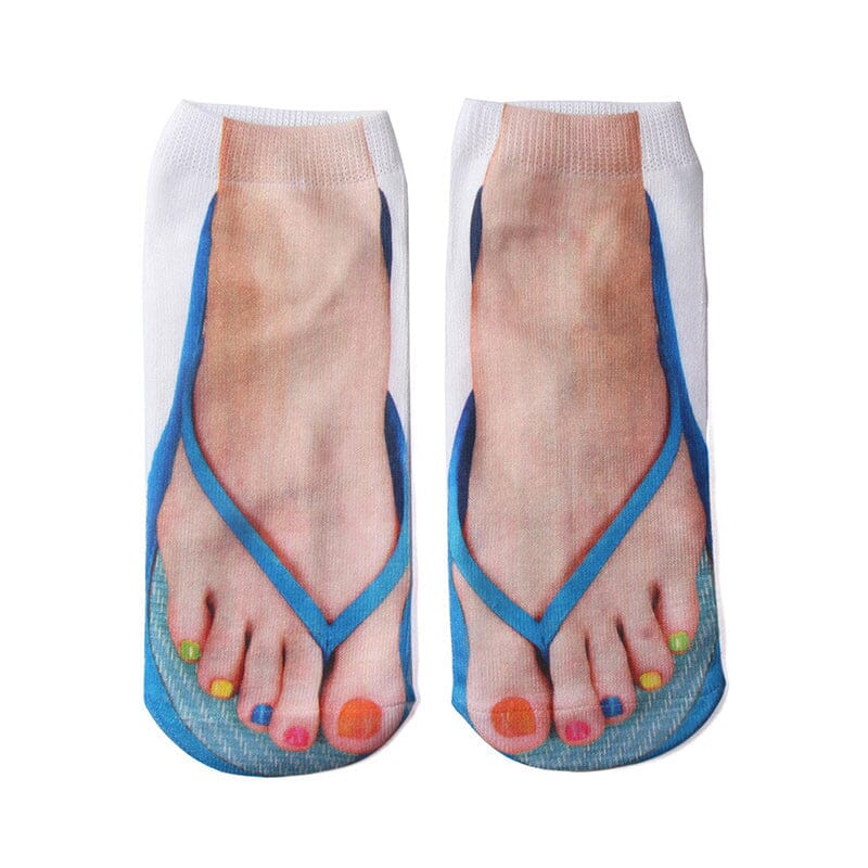 Socken mit Nailart-Print