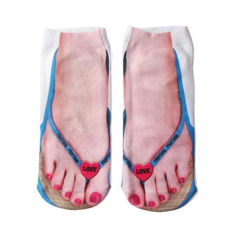 Socken mit Nailart-Print