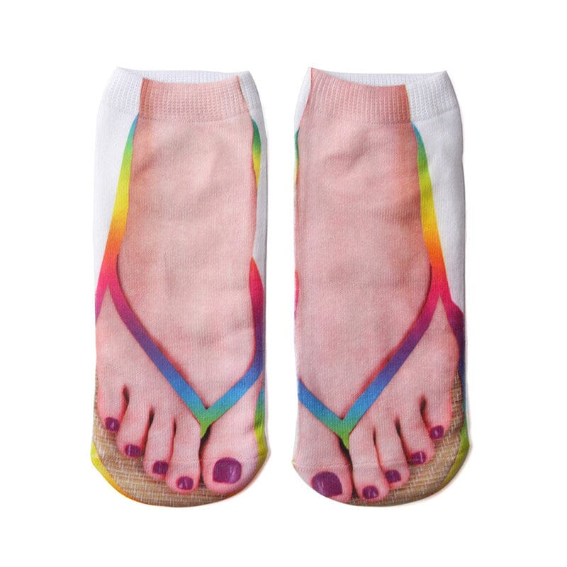 Socken mit Nailart-Print