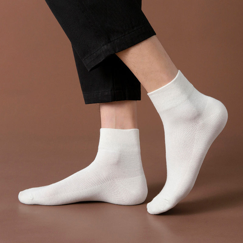 Einfarbige Dünne Atmungsaktive Baumwollsocken