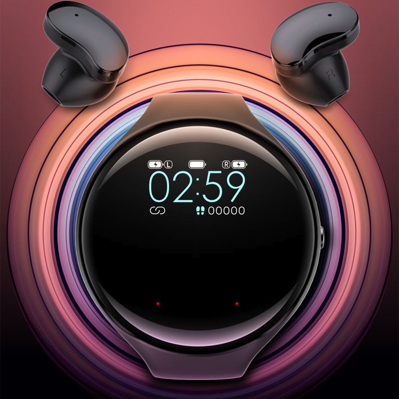 2-in-1-Bluetooth-Kopfhörer-Uhr