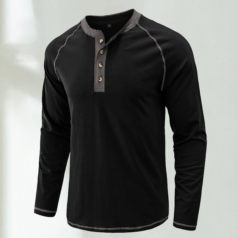 Rundhals-T-Shirt mit langen Ärmeln für Herren