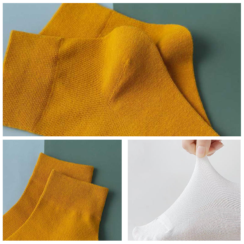 Einfarbige Dünne Atmungsaktive Baumwollsocken