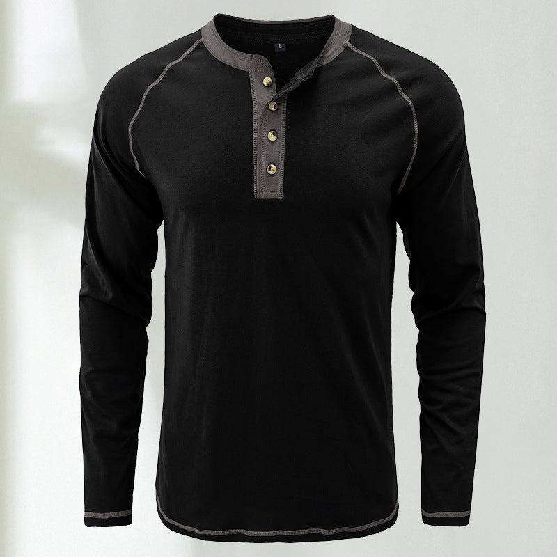 Rundhals-T-Shirt mit langen Ärmeln für Herren