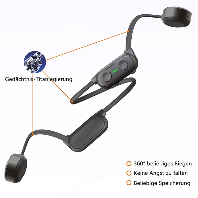 Drahtloser wasserdichter Bluetooth Knochenleitungskopfhörer