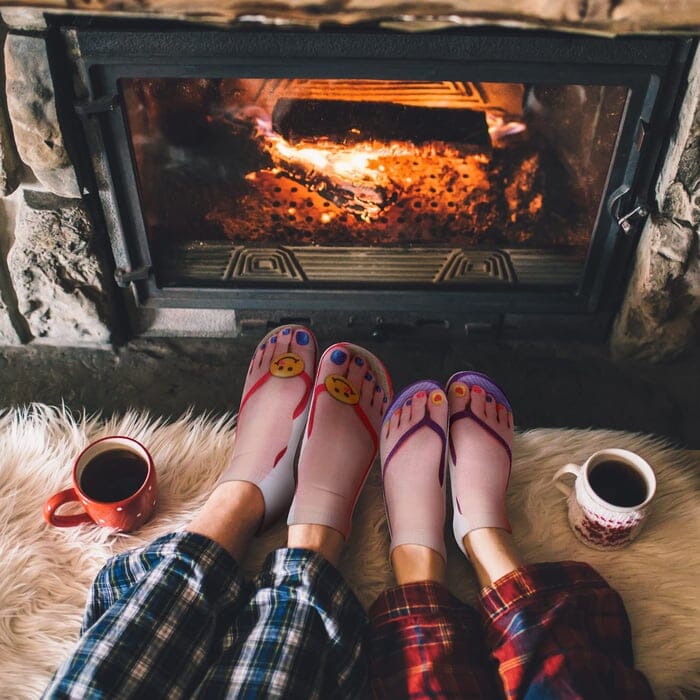 Socken mit Nailart-Print