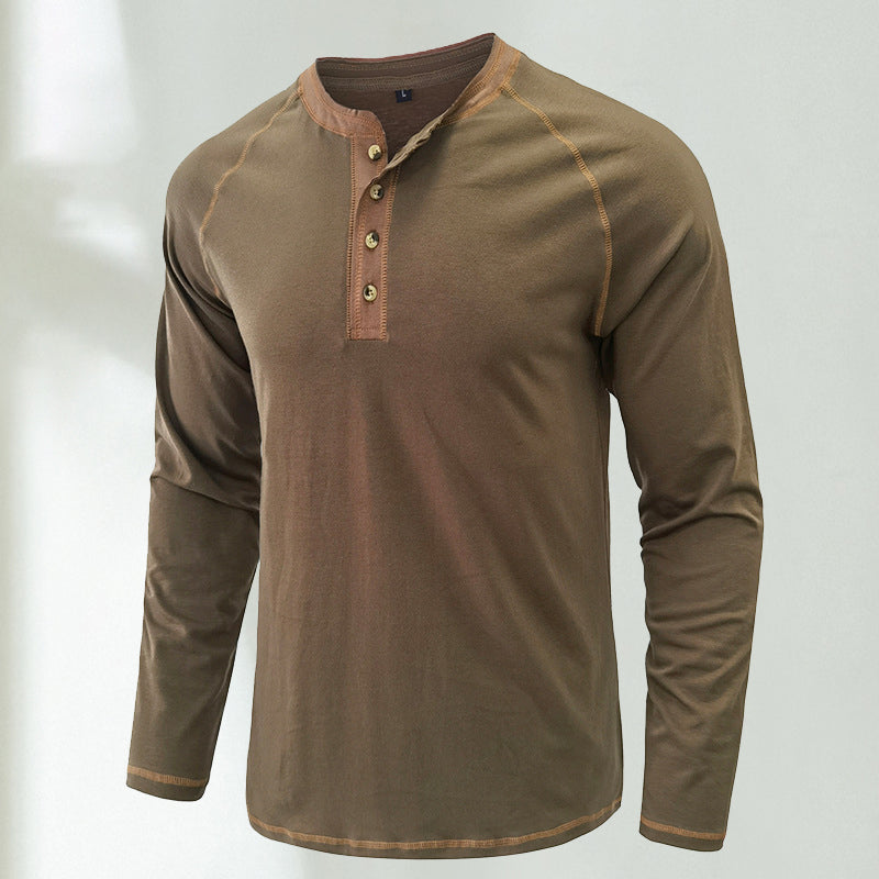 Rundhals-T-Shirt mit langen Ärmeln für Herren