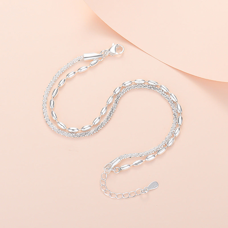 Doppellagiges Schleierkraut-Armband