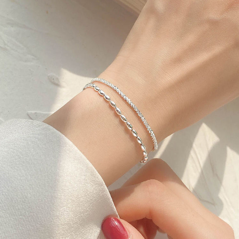 Doppellagiges Schleierkraut-Armband