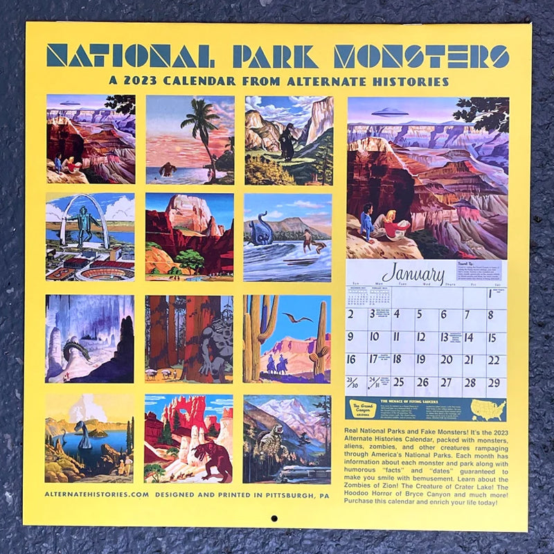 2023 Monster-Thema Nationalpark Kalender