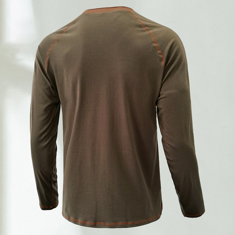 Rundhals-T-Shirt mit langen Ärmeln für Herren