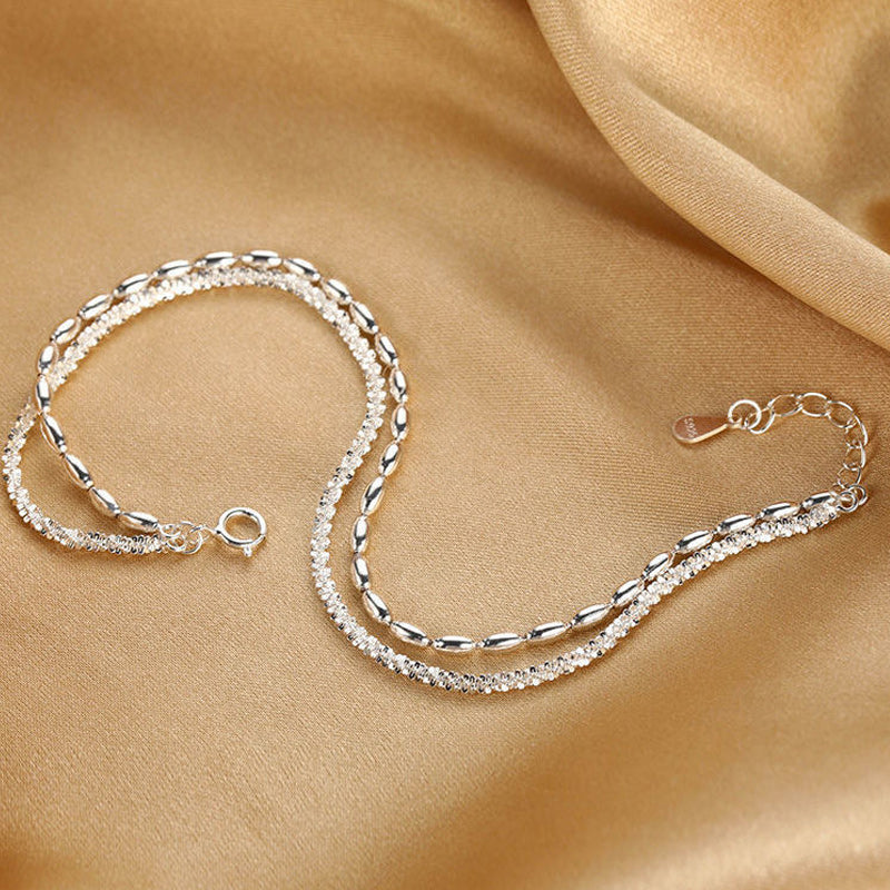 Doppellagiges Schleierkraut-Armband
