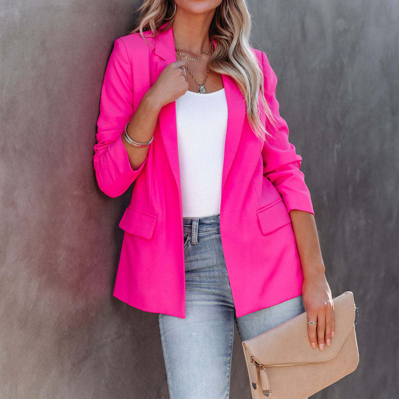 Einfacher Einfarbiger Blazer