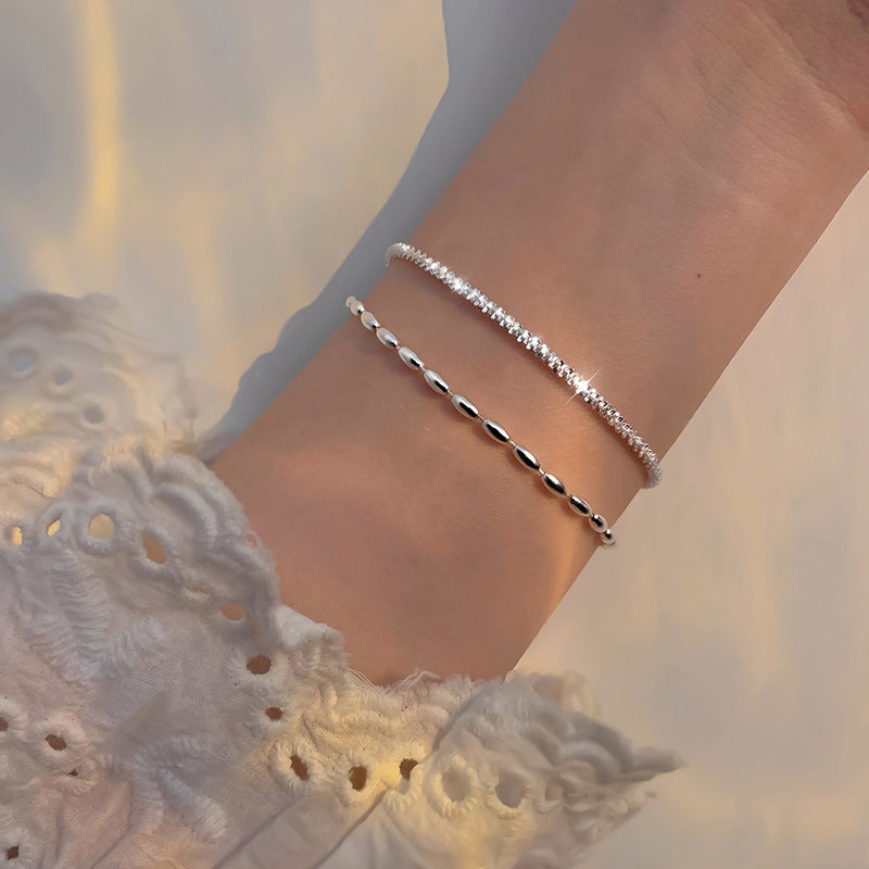 Doppellagiges Schleierkraut-Armband