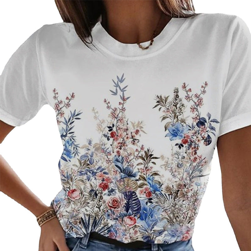 Lässiges Lockeres Kurzärmeliges T-shirt Für Damen