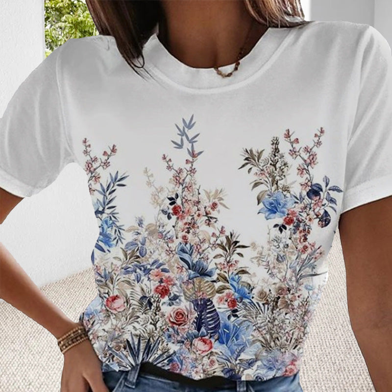 Lässiges Lockeres Kurzärmeliges T-shirt Für Damen