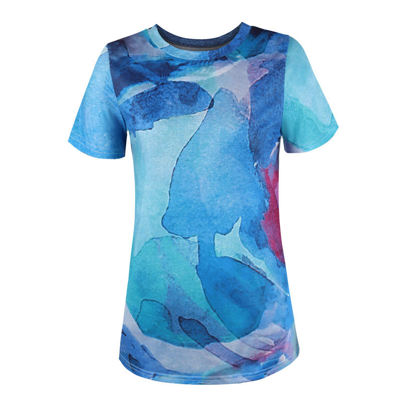 Lässiges Lockeres Kurzärmeliges T-shirt Für Damen