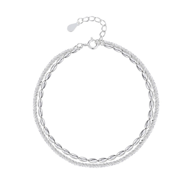 Doppellagiges Schleierkraut-Armband