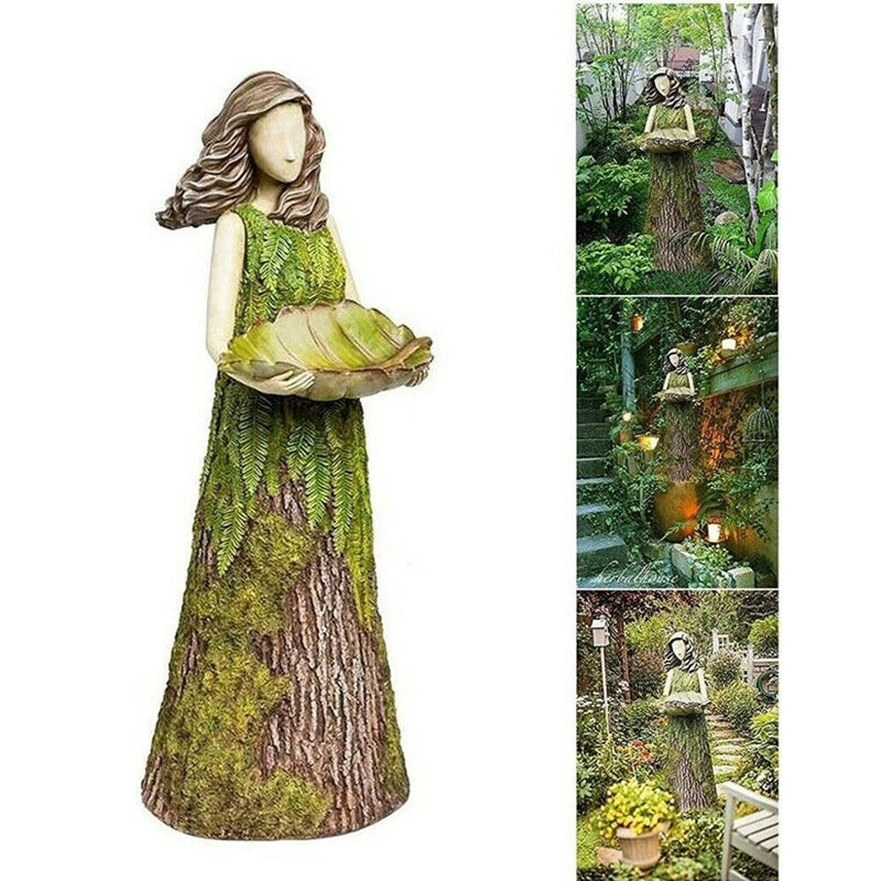 Statue der Göttin Vogelfutterspender
