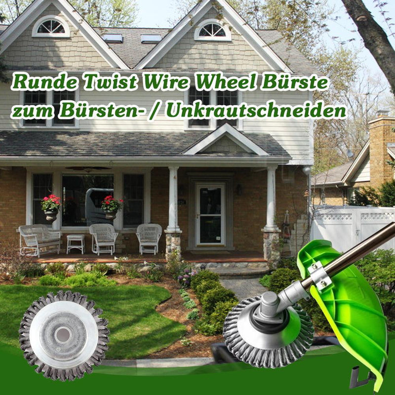 🎍Runde Twist Wire Wheel Bürste zum Bürsten- / Unkrautschneiden