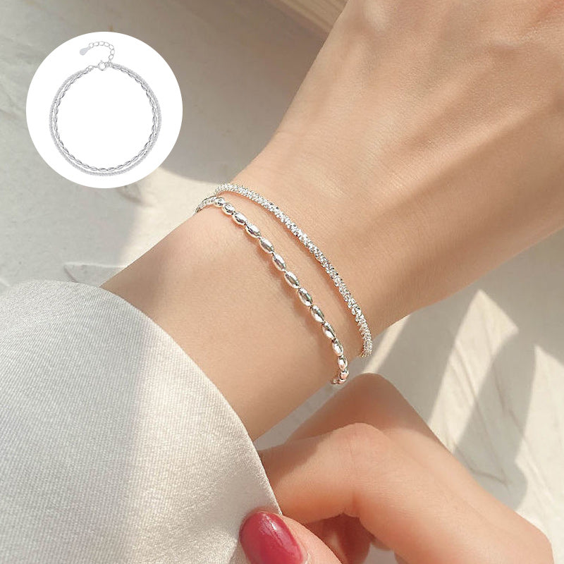 Doppellagiges Schleierkraut-Armband