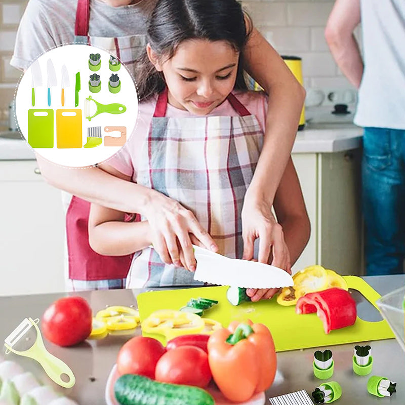 Kunststoff-Obstmesser für Kinder, 13-teiliges Set