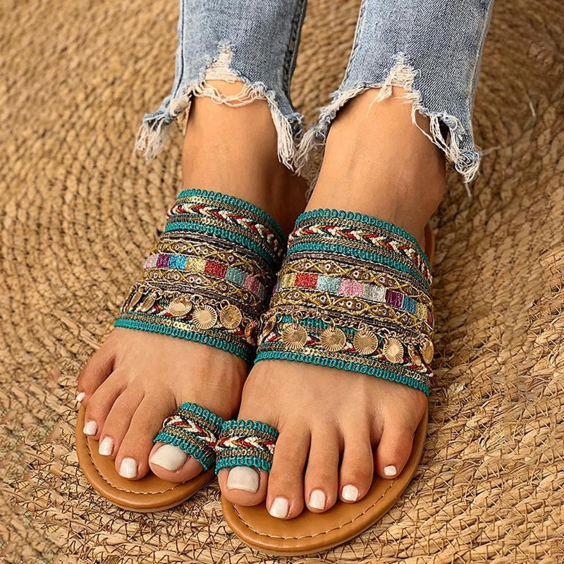 Ethnische Boho-Stil Zehenring Sandalen