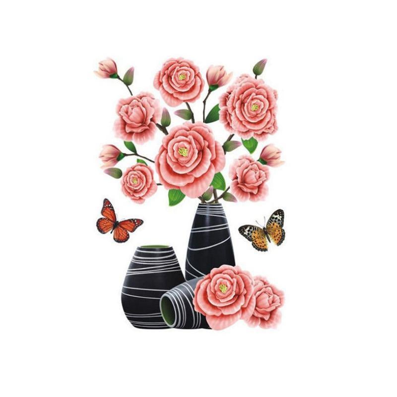 Stehaufe™ 3D Stereo Vase Wandaufkleber