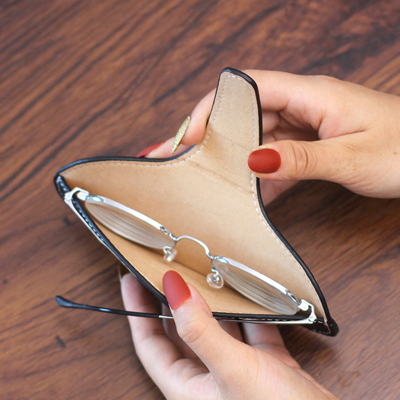 Stylische Ledertasche für Brillen