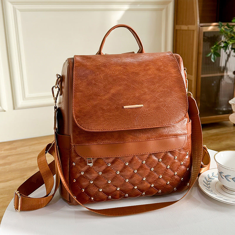 Diebstahlsichere Mehrzweck-Reisetasche aus weichem Leder