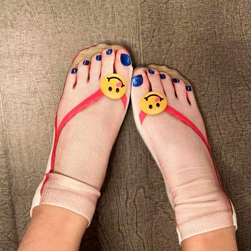 Socken mit Nailart-Print