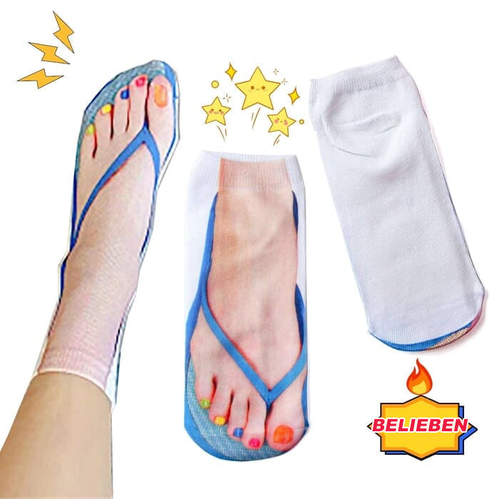 Socken mit Nailart-Print