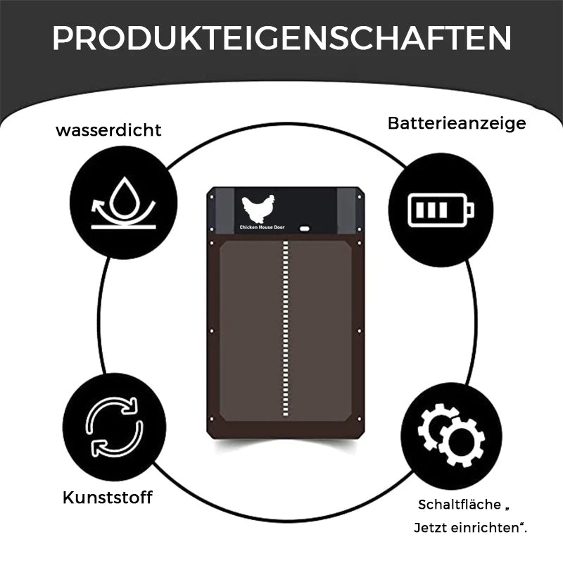 Automatische Hühnerstalltür mit Lichtsensor