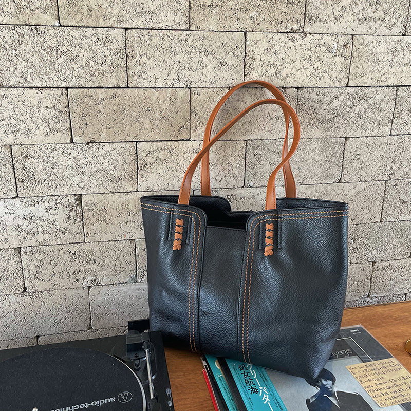 Einfache Vielseitige Handtasche aus Qualitätsleder