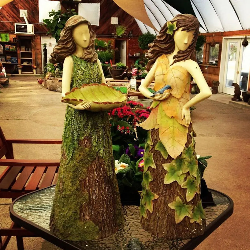 Statue der Göttin Vogelfutterspender
