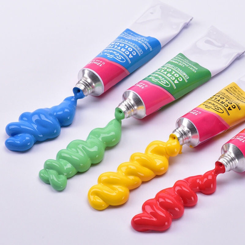 12 Farbiges Acrylfarbenset für Kinder