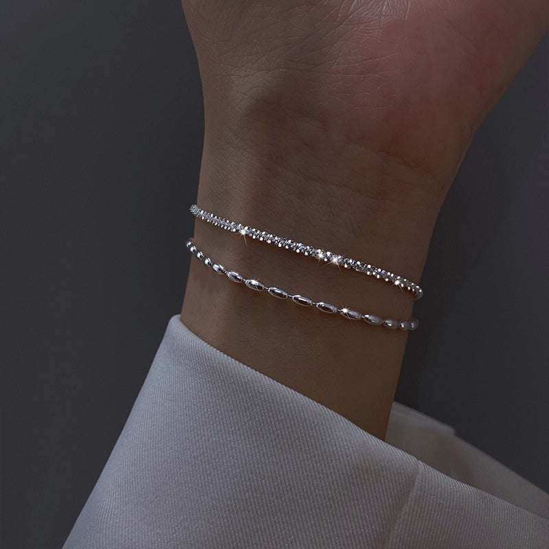 Doppellagiges Schleierkraut-Armband